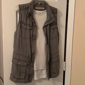 Dark grey utility vest